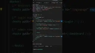 React Admin Dashboard Routing Setup in App.js 🔥 #reactjs #programming #education
