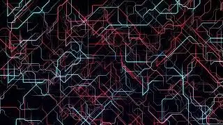 4K Tri-Color Data Flow | Red Peach Blue Cyber Tech Loop 🔵