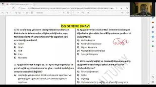 İSG Sınav Tekrar Kampı 14.  Ders(Deneme Sınavı)