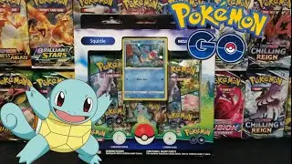 Pokemon Cards TCG Pokemon GO Squirtle Pin Collection Box Opening
