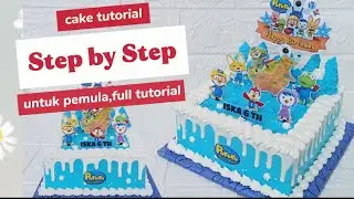 DEKORASI KUE PORORO YANG SANGAT CANTIK || CARA MENGHIAS KUE ULANG TAHUN UNTUK PEMULA