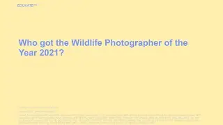 Who got the Wildlife Photographer of the Year 2021?