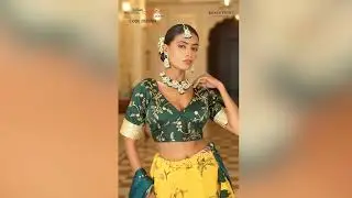 Chinon Silk Wedding Lehenga in Yellow with Printed work - 2031789