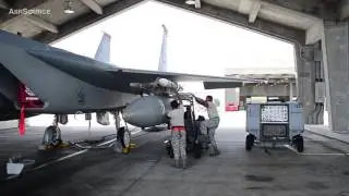 Air Force Weapons Loaders Arm F 15 Fighters online video cutter com