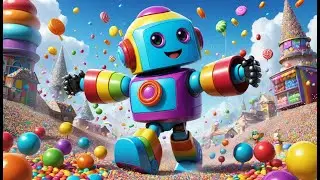 Rainbow Robot and the Chocolate Machine | Fun Robot Song | Chocolate Factory Rhyme for Toddlers
