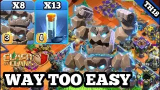 Th18 meteor golem & totem spell attack strategy coc I best th18 attack strategy clash of clans