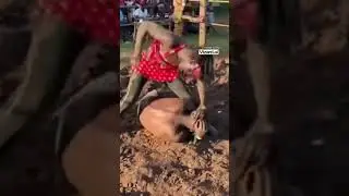 Who will reign supreme in this epic mud wrestling showdown?