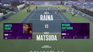 Ankita Raina (IND) vs  (Q) Misaki Matsuda (JPN)  -  Game, Set, Match