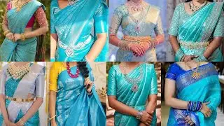 BEAUTIFUL TURQUOISE SAREES WITH MATCHING JEWELLERY IDEAS FOR A NEW LOOK ON YOUR WEDDING 2023