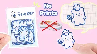 [Quyensachnho] Cách làm Sticker Trong Suốt - K Giấy - K băng KEO 2 mặt | DIY Clear Sticker