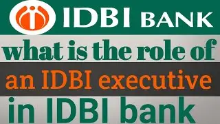 Role of IDBI executive/job profile of IDBI executive/what is the work profile of IDBI executive 2021