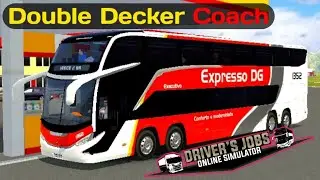 Drivers Jobs Online Simulator - Double Decker Quad Axle Coach Bus| Multiplayer Gameplay