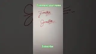 2 different styles of Emilla signature requested video #art #viralvideo