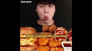 ASMR MUKBANG Cheesey Corn Dog with Cheese Pizza 🧀🌭🍕