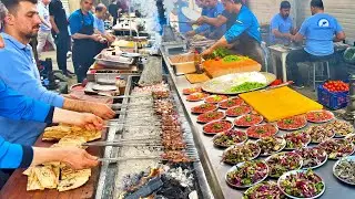 Giant Kebab Bazaar! - 10,000 Kebab Sales Every Day! - Turkish Street Food Compilation