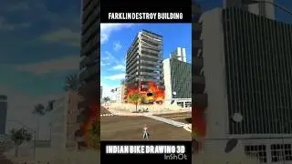 Franklin destroy the building 🏢 indian Bike Driving 3d 🤯 | #ibd3d​​ #gaming​​ #shorts​​ #gta5​​