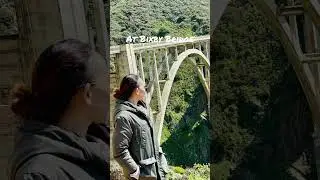 Our beautiful faces at Bixby Bridge 😅 #bigsur #shorts #bixbybridge
