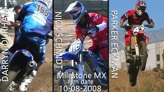 Darryn Durham, Nick Schmidt and Parker Eckman at Milestone MX.