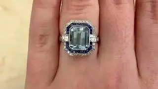 Stunning geometric gemstone ring - Sheriden Ring - Hand video