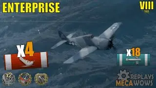 Enterprise 4 Kills & 115k Damage | World of Warships Gameplay