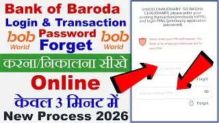 Bank of Baroda Internet Banking Password Forget Kaise Kare | Login Password & Transaction Password