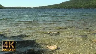 Delicate Waves - Jordan Pond/Natural Sounds/Lakeside - 4k - Sleep/Relax/Study/Focus - 6hrs