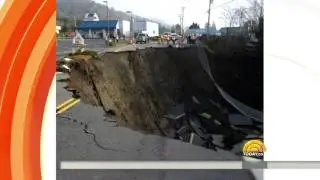 Highway 101 closed in Oregon after massive sinkhole opens up