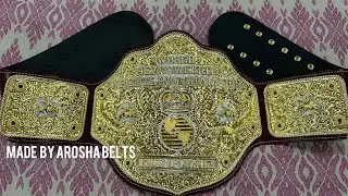 BIG GOLD CRUMRINE || BY AROSHA BELTS   ||ALL HAND CARVED || #crumrine #ricflair #aroshabelts