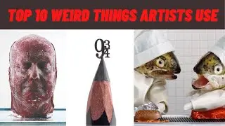 Top 10 weird materials artists use to create amazing masterpeices | Top10xo | Dikshita Bhoi |