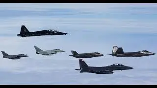 【アメリカ・イギリス空軍】Atlantic Trident 2017 F-22、F-35、F15、ダッソー・ラファール、ユーロファイター・タイフーン、ハリアーそろい踏みで参戦！