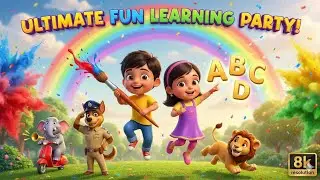 Ultimate Fun Learning Party! 🌈🎈 Colors, Animals & ABC Song for Kids #rhymes #kidsvideo 