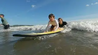 Surfing Playa Venao with coach Carmelo from Surf Dojo in Eco Venao