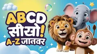 ABCD सीखो | A to Z जानवरों के नाम | Kids Alphabet Song in Hindi🐯🐶#KidsVideos#FunnyBuddy#KidsCartoons