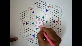 21*11🌺dots🌺sankranthi🌺Rangoli 🌺manju 🌺rangoli 🌺channel 🌺🔯🌺