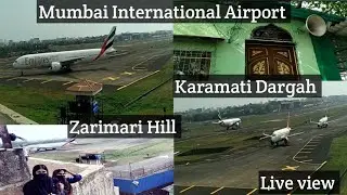 Jari Mari Hill/Mumbai International Airport Full view/Live Airport view/karamati Dargah #airport