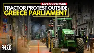 Greece Farmers Protest LIVE: Farmers Drive Tractors Into Central Athens For Mass Protest | Greek