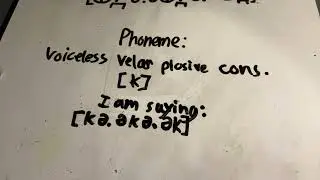 [k] voiceless velar plosive consonant