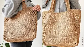 🎉 Easy Crochet Summer Tote Bag Tutorial | Step-by-Step Guide for Beginners ✨
