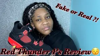 Air Jordan 4 Red Thunder Review | MY BROTHER BROUGHT ME FAKE JORDANS ?!