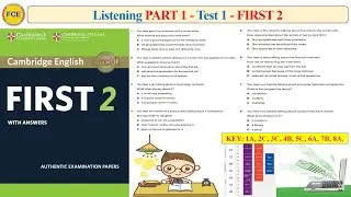 FCE First 2 - Аудирование, часть 1 - Тест 1 (Тест 5) (Транскрипт + ответы)