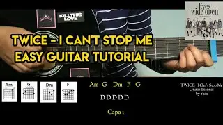 TWICE 트와이스 - 'I Can't Stop Me' Easy Guitar Tutorial | Chords + Strumming | Suin