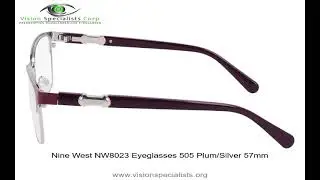 Nine West NW8023 Eyeglasses 505 Plum Silver 57mm