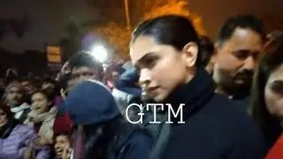 Actress Deepika Padukone joins protest at JNU to express solidarity with the students injured during
