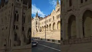 Hungary Pest side Parliament river sunset stroll