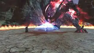 FF14 X FF16 crossover!  Ifrit Boss Fight