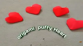 Origami puffy heart | 3D paper /3D origami Luck heart tutorial /DIY heart/paper hearts#Sanaart&craft