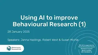 Behavioural Research UK: Using Artificial Intelligence to improve Behavioural Research