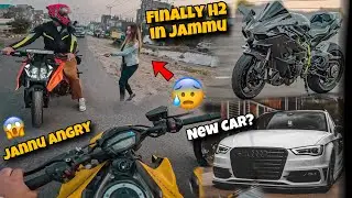 Finally Kawasaki H2 in Jammu?😍| @Motovloggerjannustunts Angry On Her😰