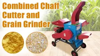 Combined chaff cutter and crusher machine for cutting silage and crushing corn, wheat, soybean, etc.