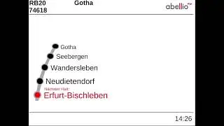 Abellio-Ansagen | Zugansage bis Gotha als RB20 keine komplette Ansage 